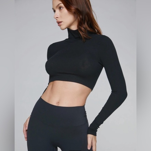 Cropped Long Sleeve Turtleneck - Picture 4 of 6